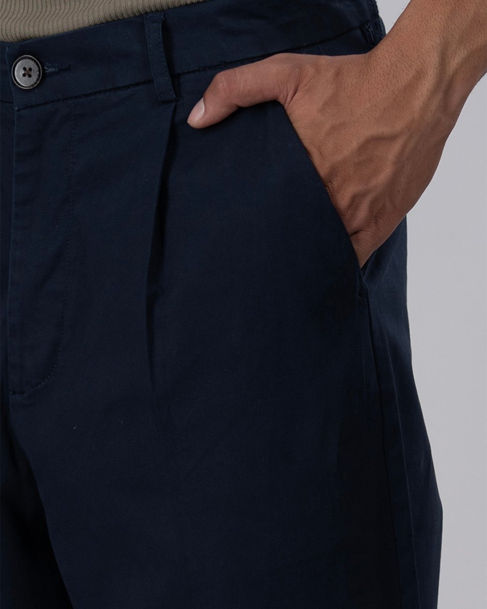 TAILORAEDGE Premium Signature Relaxed Chinos In Navy