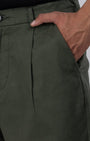 TAILORAEDGE Premium Signature Relaxed Chinos In Olive