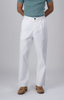 TAILORAEDGE Premium Signature Relaxed Chinos In White