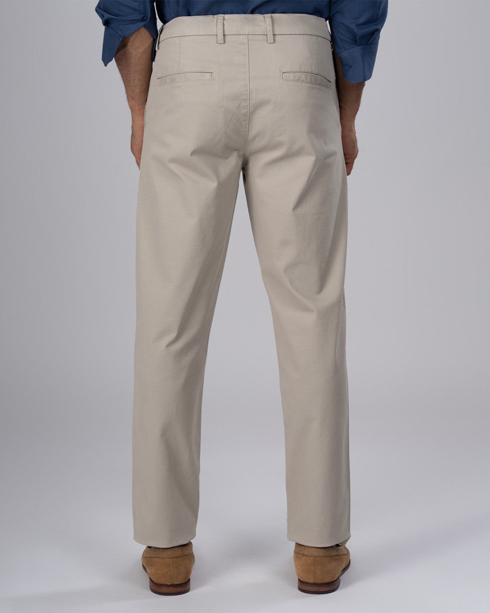 TAILORAEDGE Premium Signature Tailored Chinos In Beige