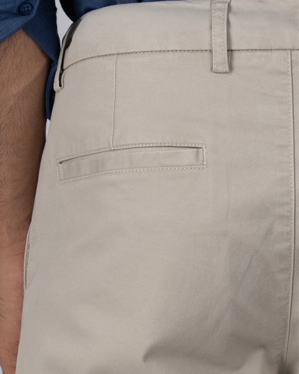 TAILORAEDGE Premium Signature Tailored Chinos In Beige