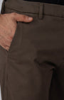 TAILORAEDGE Premium Signature Tailored Chinos In Brown
