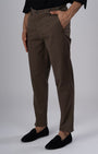 TAILORAEDGE Premium Signature Tailored Chinos In Brown