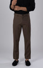TAILORAEDGE Premium Signature Tailored Chinos In Brown
