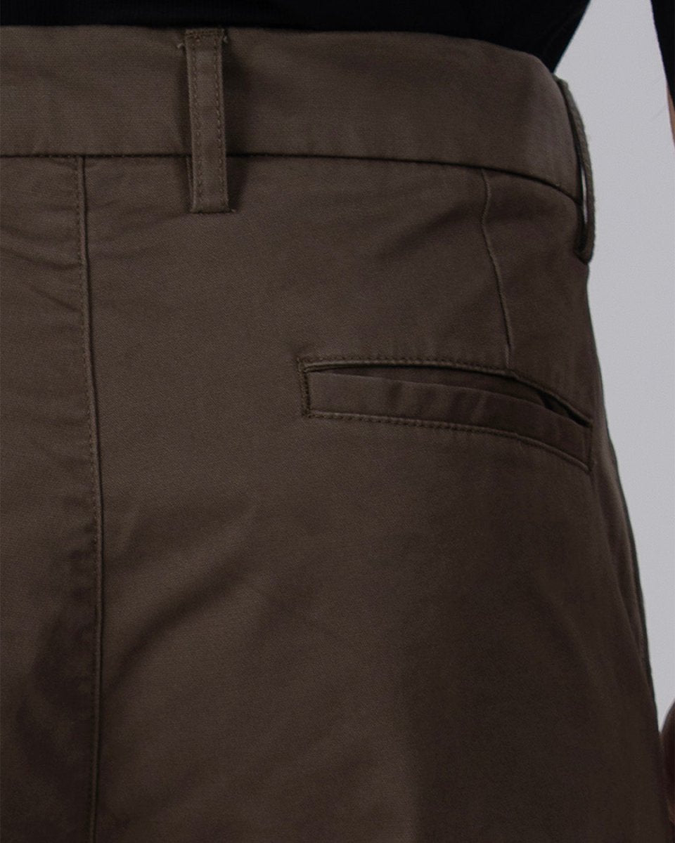 TAILORAEDGE Premium Signature Tailored Chinos In Brown