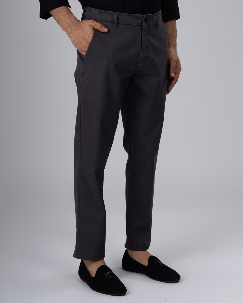TAILORAEDGE Premium Signature Tailored Chinos In Grey