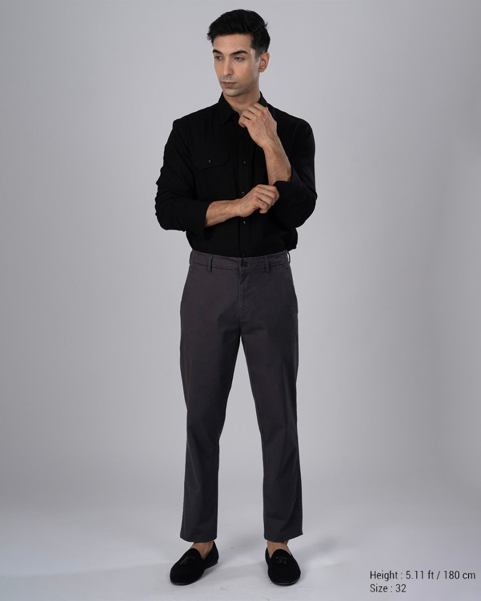 TAILORAEDGE Premium Signature Tailored Chinos In Grey