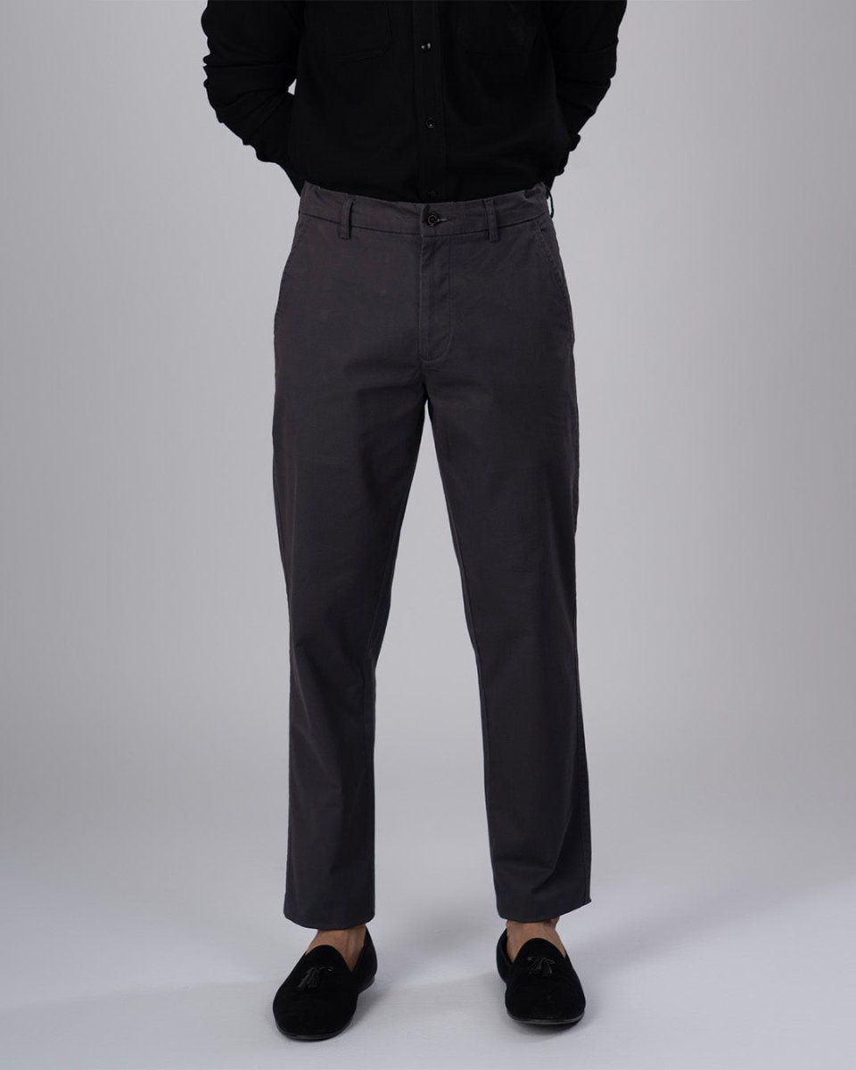 TAILORAEDGE Premium Signature Tailored Chinos In Grey