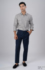 TAILORAEDGE Premium Signature Tailored Chinos In Navy