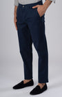 TAILORAEDGE Premium Signature Tailored Chinos In Navy