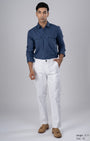 TAILORAEDGE Premium Signature Tailored Chinos In White