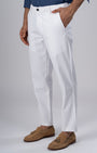 TAILORAEDGE Premium Signature Tailored Chinos In White