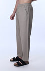 TAILORAEDGE Raw Slub Relaxed Flexiwaist Pants In Beige
