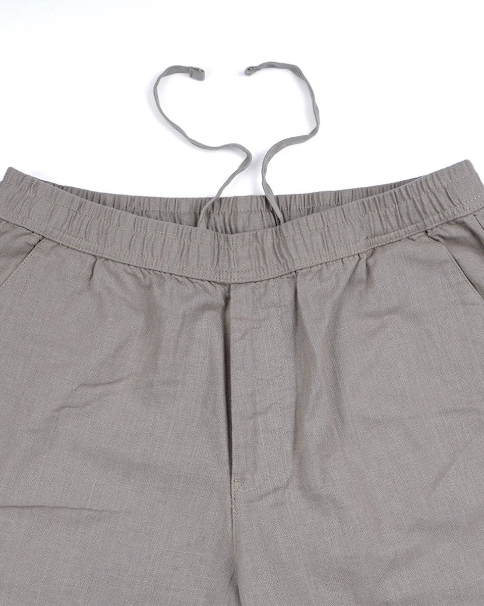 TAILORAEDGE Raw Slub Relaxed Flexiwaist Pants In Beige