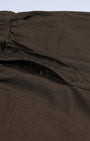 TAILORAEDGE Raw Slub Relaxed Flexiwaist Pants In Brown