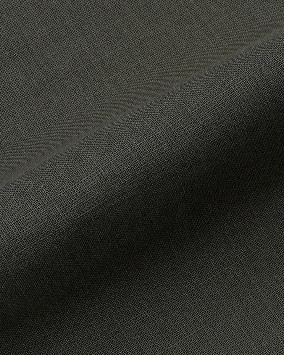 TAILORAEDGE Raw Slub Relaxed Flexiwaist Pants In Green