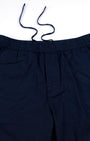 TAILORAEDGE Raw Slub Relaxed Flexiwaist Pants In Navy