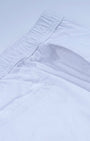 TAILORAEDGE Raw Slub Relaxed Flexiwaist Pants In White