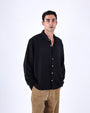 TAILORAEDGE Relaxed Drape Over - Shirt In Black