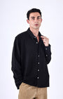 TAILORAEDGE Relaxed Drape Over - Shirt In Black