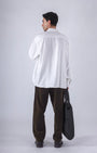 TAILORAEDGE Relaxed Drape Over - Shirt In White