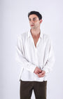 TAILORAEDGE Relaxed Drape Over - Shirt In White