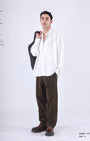 TAILORAEDGE Relaxed Drape Over - Shirt In White