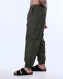 TAILORAEDGE Relaxed Light Cotton Joggers In Green