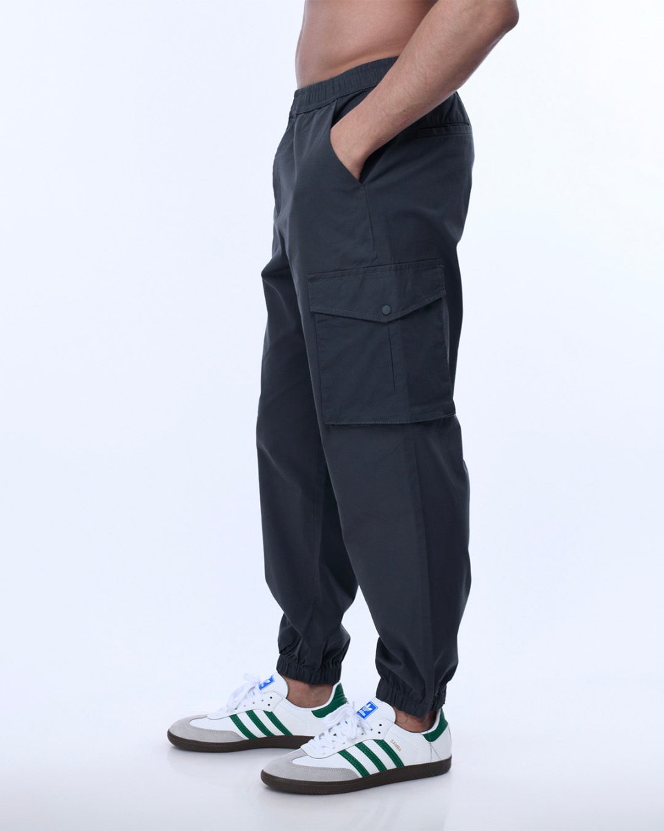 TAILORAEDGE Relaxed Light Cotton Joggers In Grey