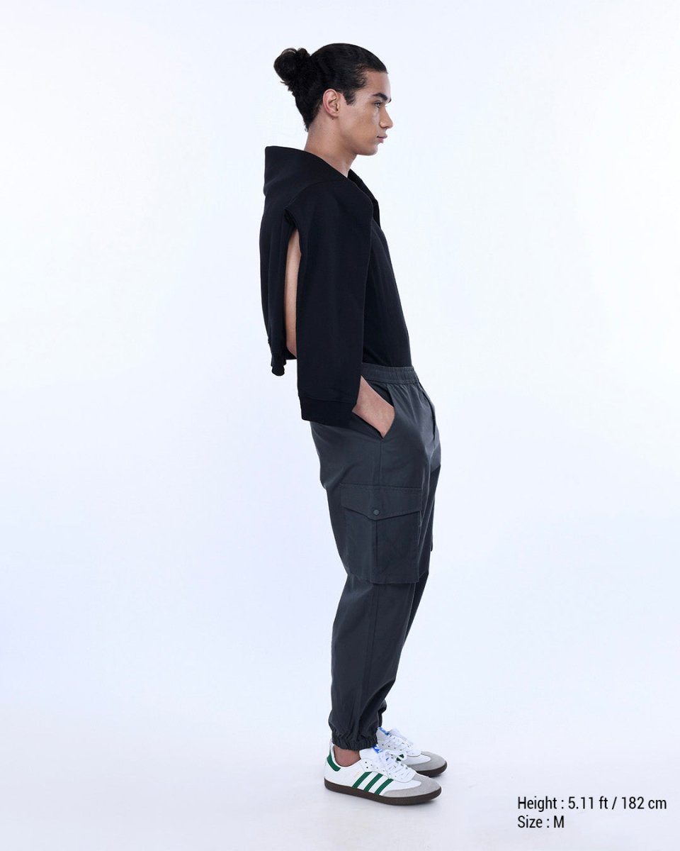 TAILORAEDGE Relaxed Light Cotton Joggers In Grey