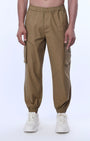 TAILORAEDGE Relaxed Light Cotton Joggers In Khaki