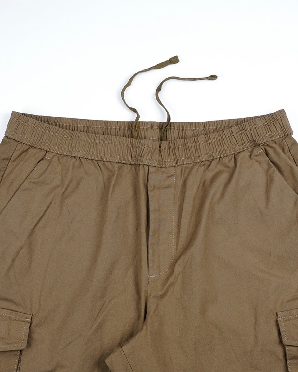 TAILORAEDGE Relaxed Light Cotton Joggers In Khaki