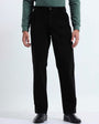 TAILORAEDGE Relaxed Pleated Corduroy Pants In Black