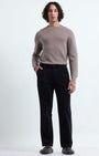 TAILORAEDGE Relaxed Pleated Corduroy Pants In Navy