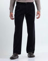 TAILORAEDGE Relaxed Pleated Corduroy Pants In Navy