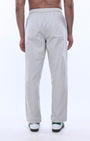 TAILORAEDGE Relaxed Striped Cotton Pant In Grey