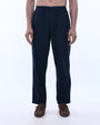 TAILORAEDGE Relaxed Striped Cotton Pant In Navy