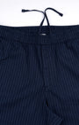 TAILORAEDGE Relaxed Striped Cotton Pant In Navy