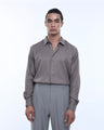 TAILORAEDGE Royal Oxford Stretch Shirt In Beige