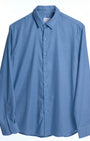 TAILORAEDGE Royal Oxford Stretch Shirt In Blue