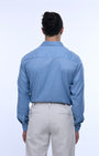 TAILORAEDGE Royal Oxford Stretch Shirt In Blue