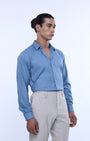 TAILORAEDGE Royal Oxford Stretch Shirt In Blue