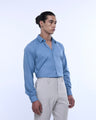TAILORAEDGE Royal Oxford Stretch Shirt In Blue