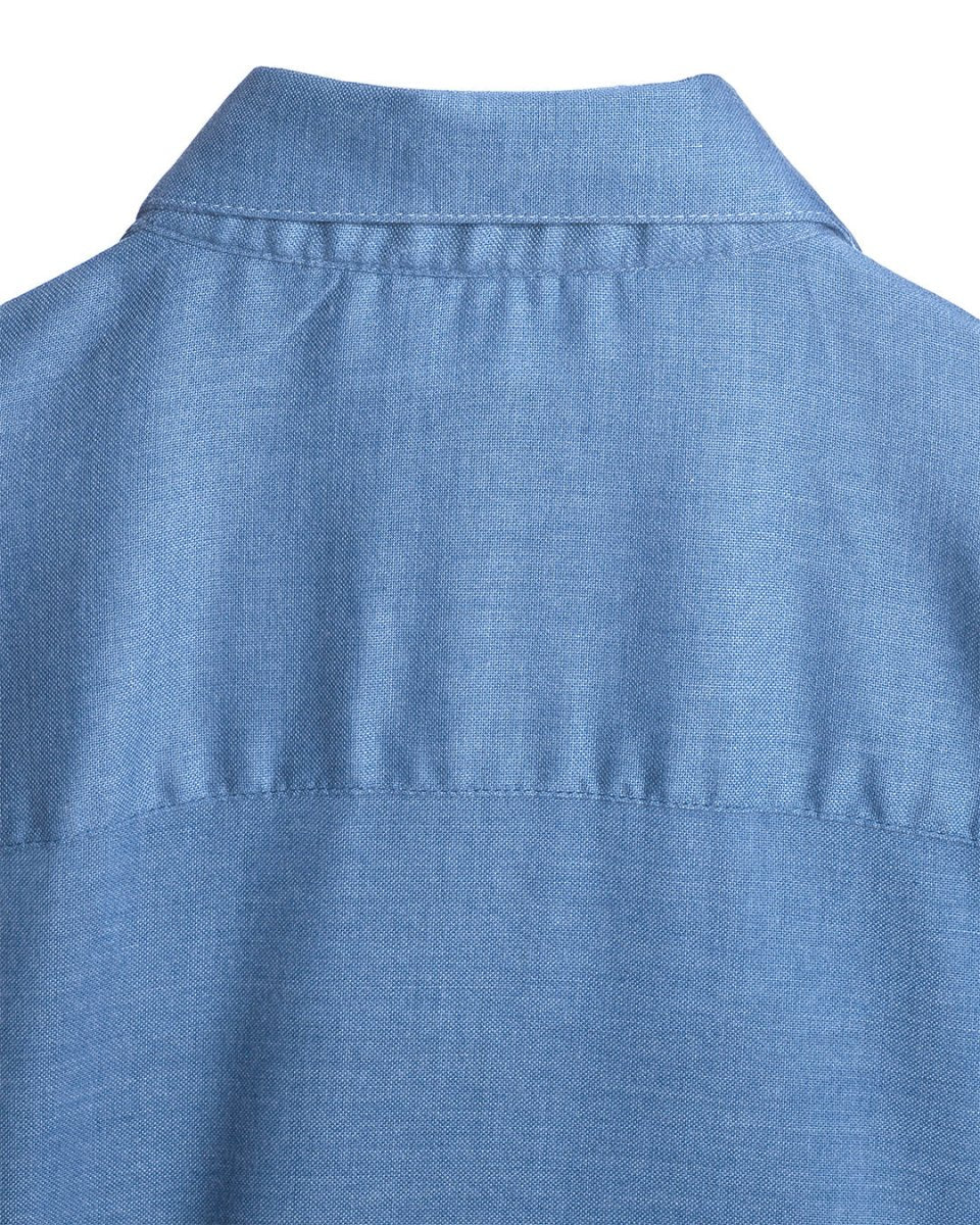 TAILORAEDGE Royal Oxford Stretch Shirt In Blue