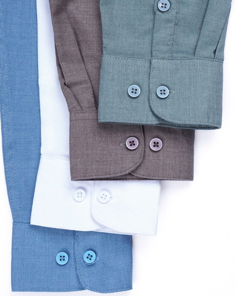 TAILORAEDGE Royal Oxford Stretch Shirt In Green