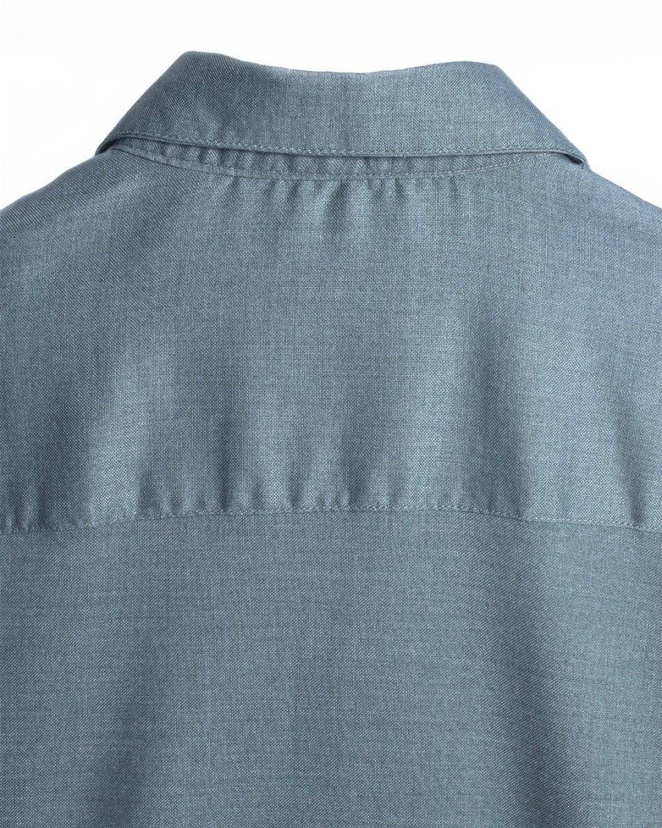 TAILORAEDGE Royal Oxford Stretch Shirt In Green