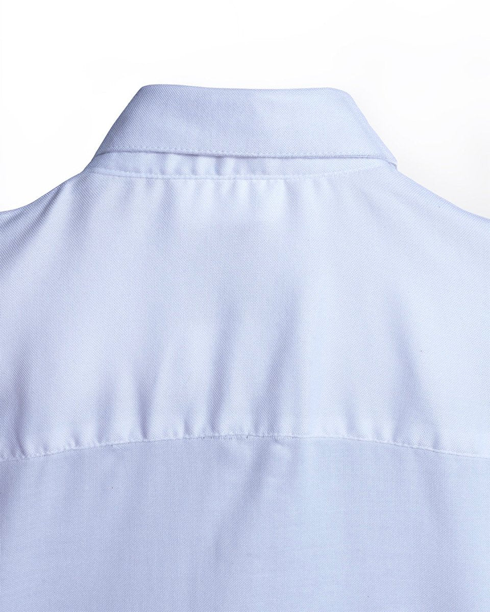 TAILORAEDGE Royal Oxford Stretch Shirt In White