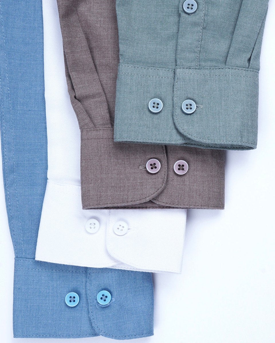 TAILORAEDGE Royal Oxford Stretch Shirt In White