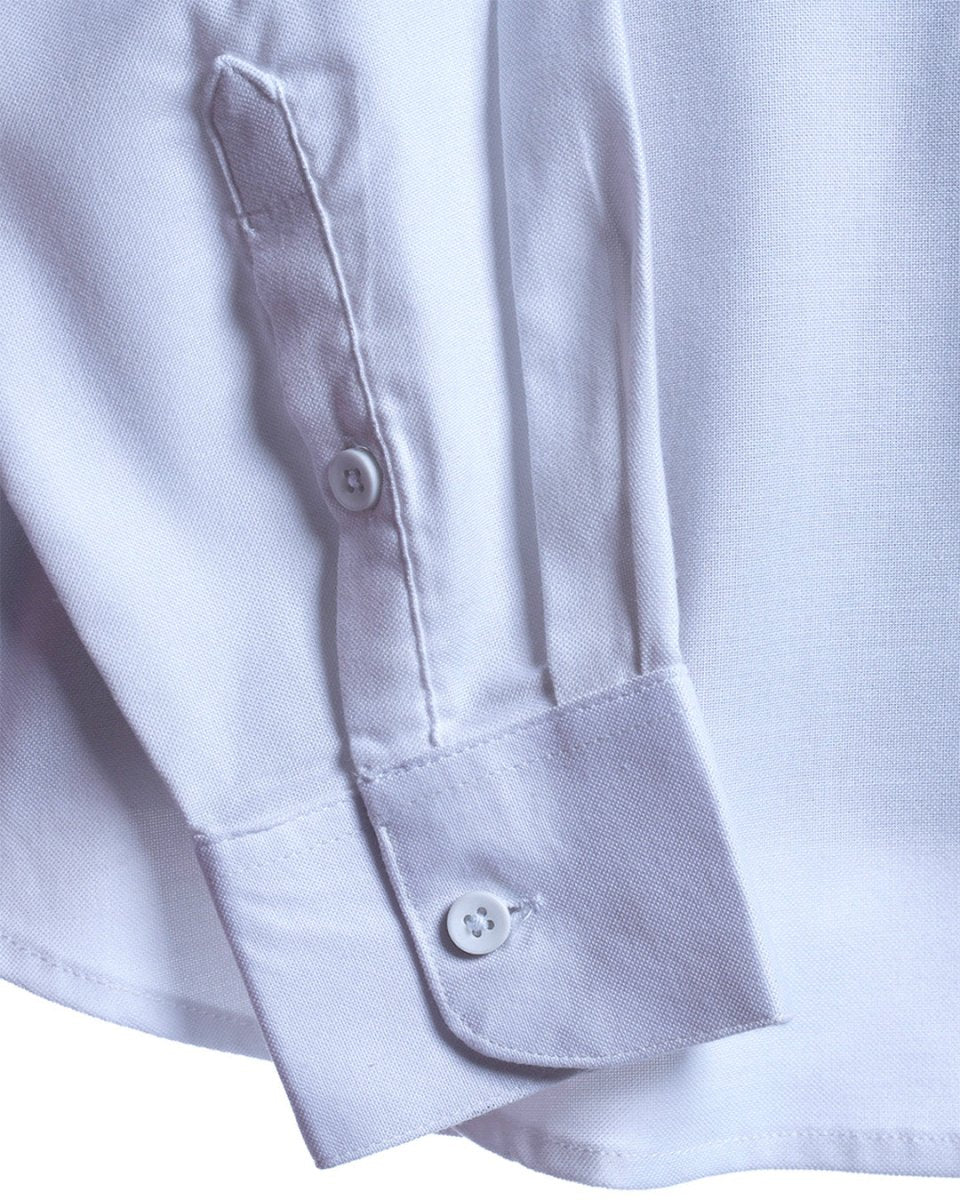 TAILORAEDGE Royal Oxford Stretch Shirt In White