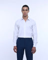 TAILORAEDGE Royal Oxford Stretch Shirt In White